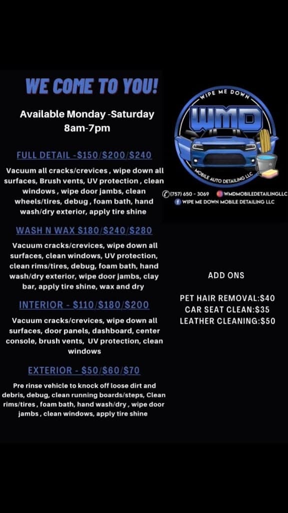 Wipe Me Down Mobile Detailing LLC featured