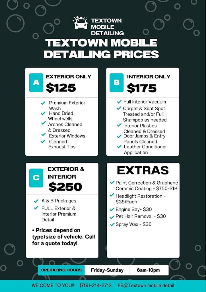 TEXTOWN MOBILE DETAILING featured
